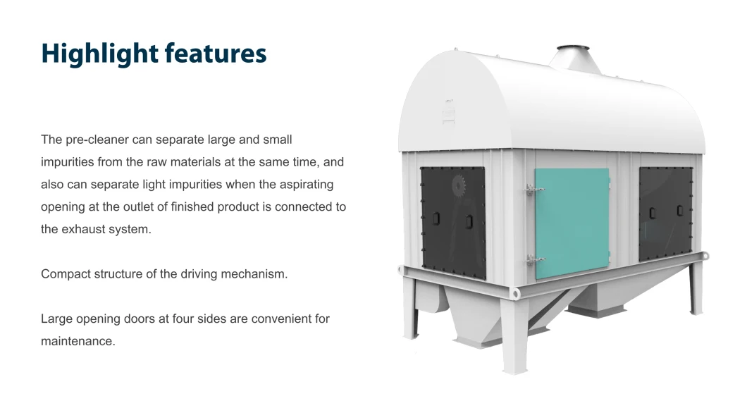 Grain and Feed Raw Material Large Double-Deck Drum Pre-Cleaning Sifting Machine in Sifter Machine