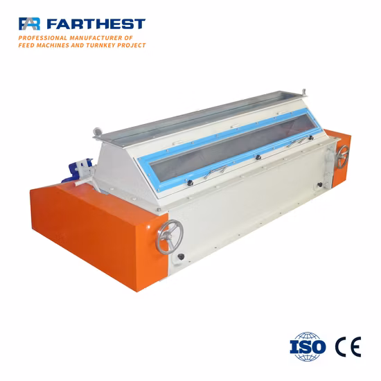 Émietteur à double rouleau pour l'alimentation des poulettes